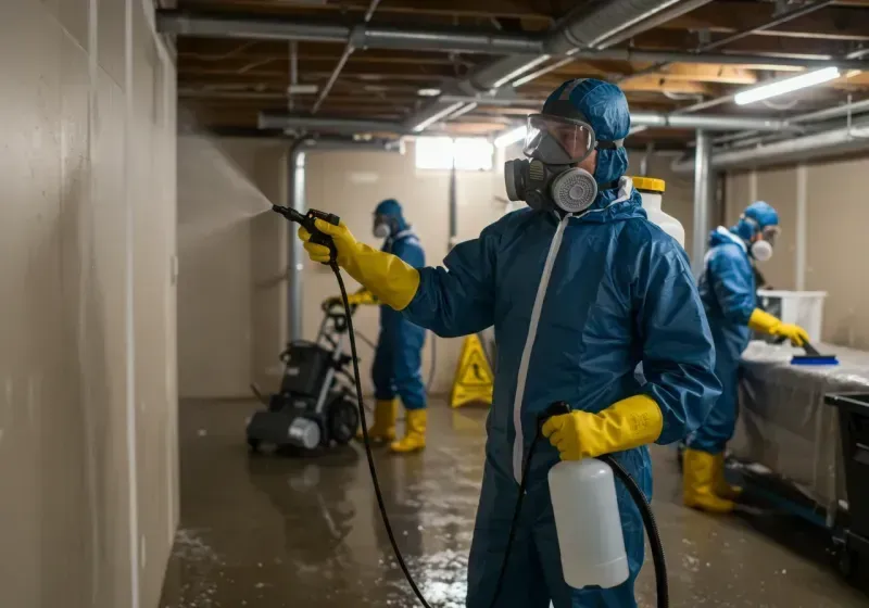 Basement Sanitization and Antimicrobial Treatment process in Carlisle, OH